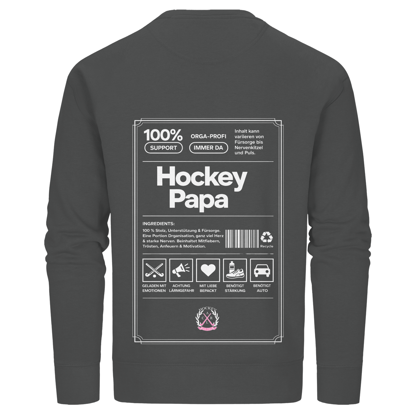 Hockey Papa - Organic Basic Unisex Sweatshirt - Hockeycarl