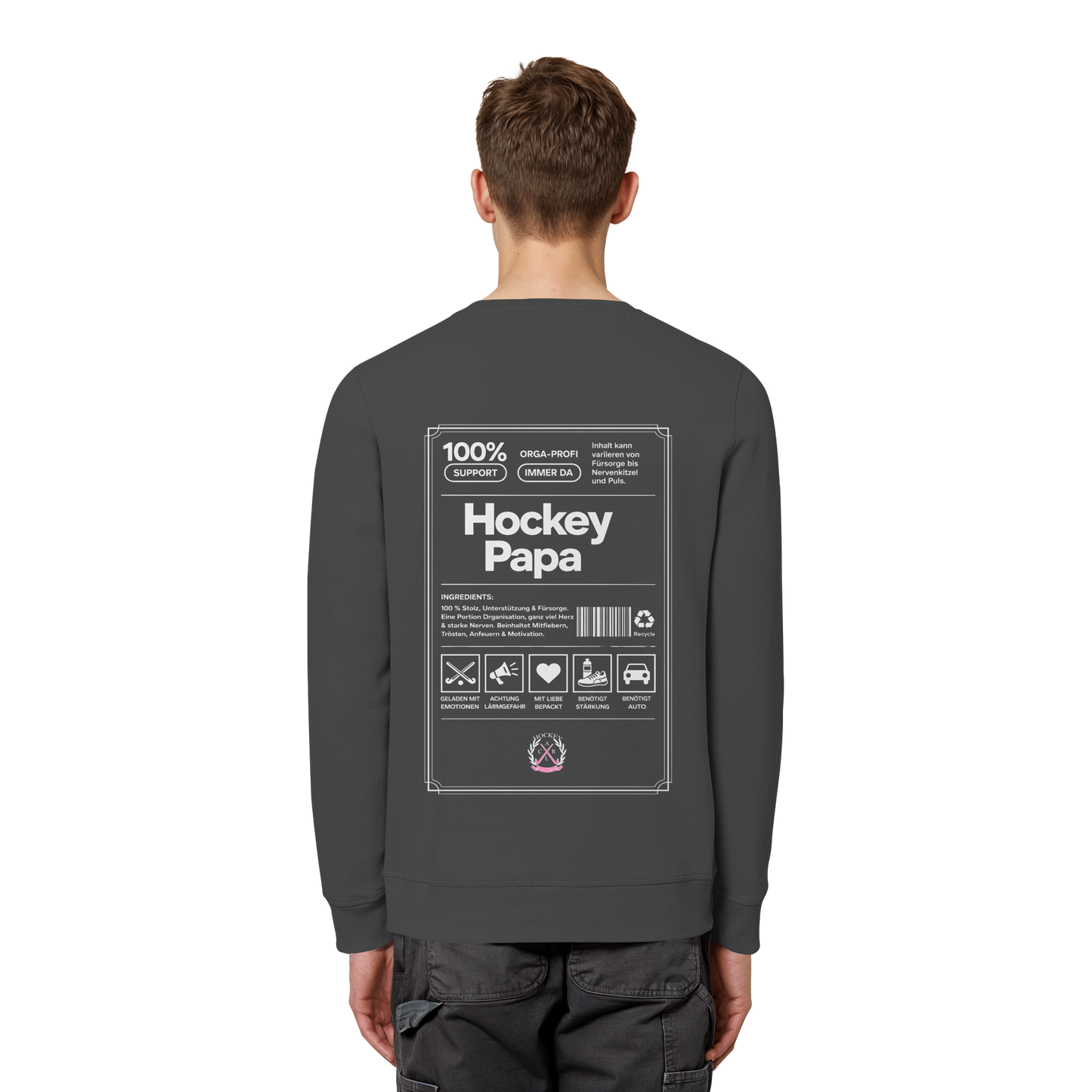 Hockey Papa - Organic Basic Unisex Sweatshirt - Hockeycarl