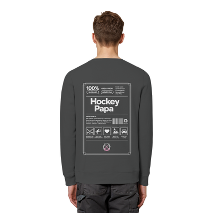Hockey Papa - Organic Basic Unisex Sweatshirt - Hockeycarl