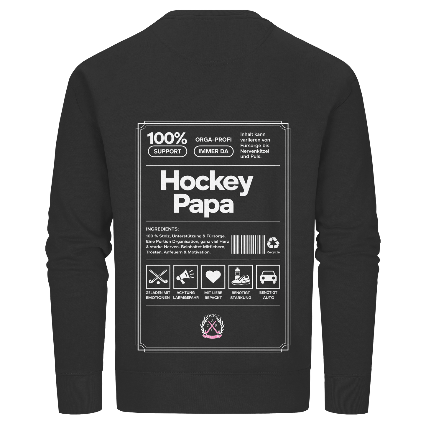 Hockey Papa - Organic Basic Unisex Sweatshirt - Hockeycarl