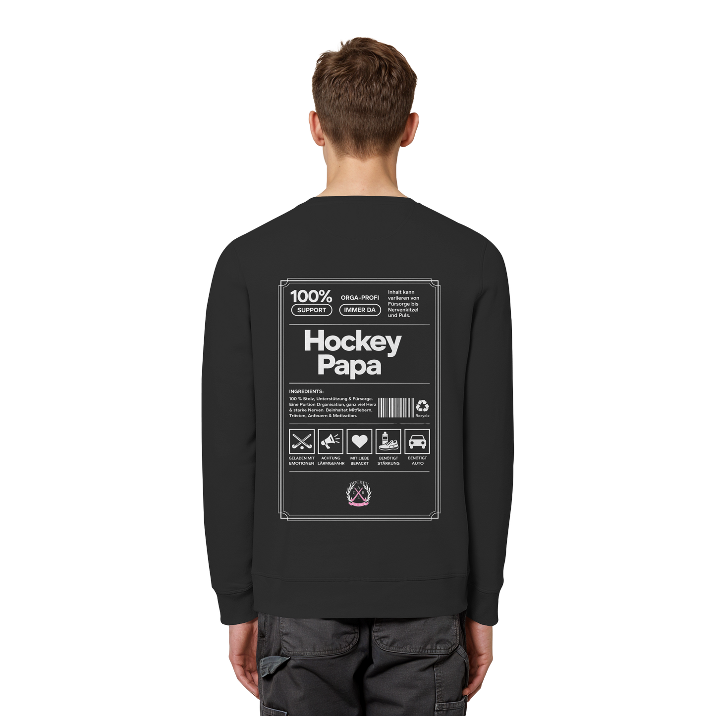 Hockey Papa - Organic Basic Unisex Sweatshirt - Hockeycarl