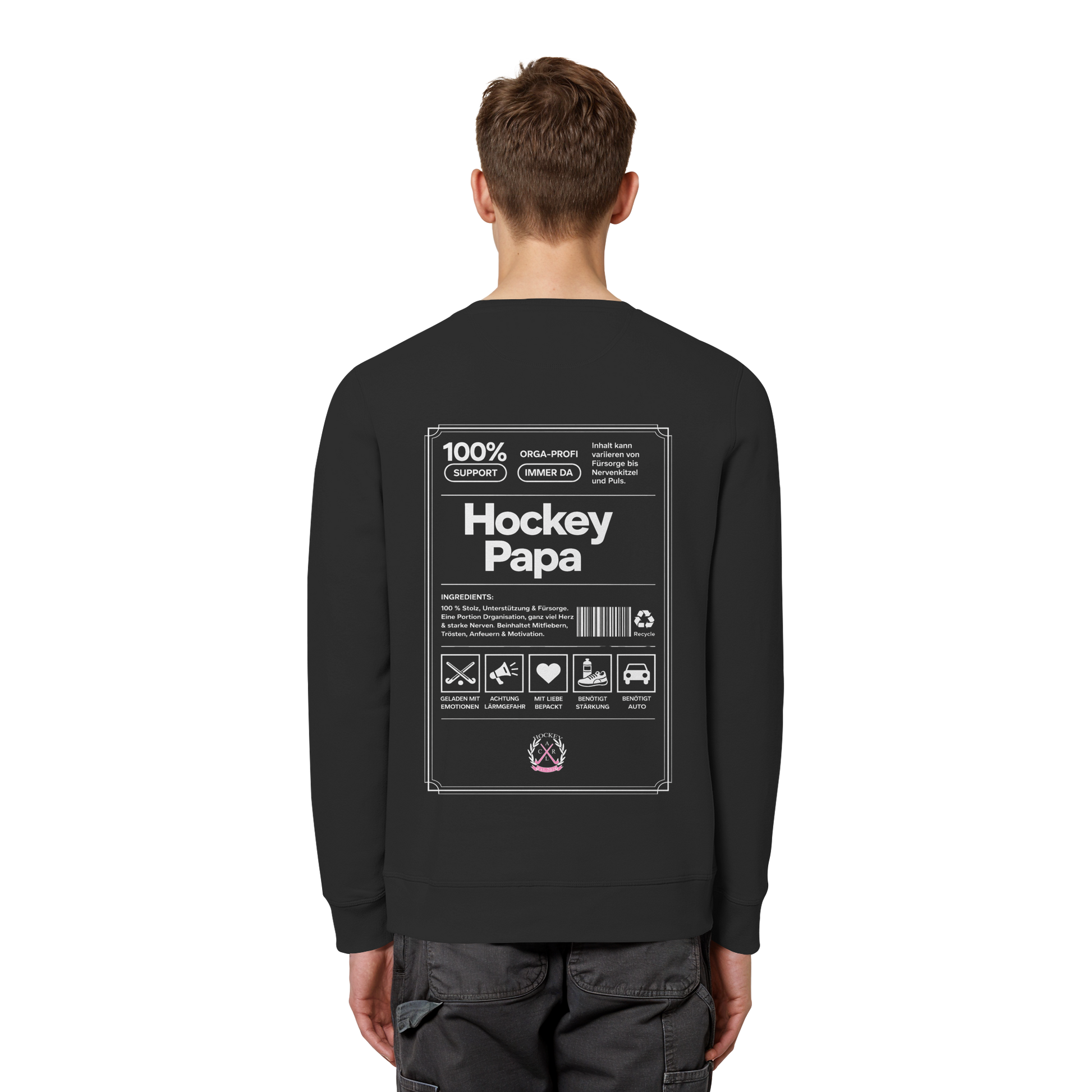 Hockey Papa - Organic Basic Unisex Sweatshirt - Hockeycarl