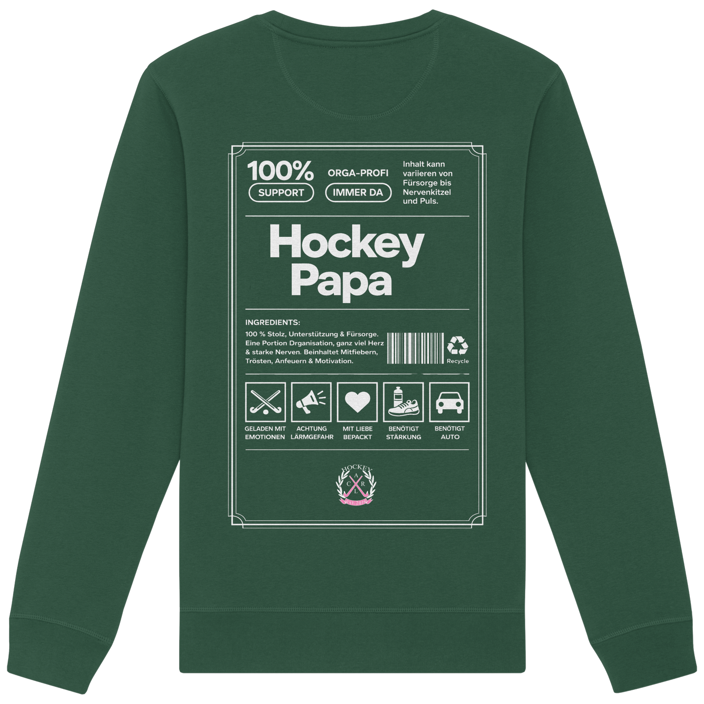 Hockey Papa - Organic Basic Unisex Sweatshirt - Hockeycarl
