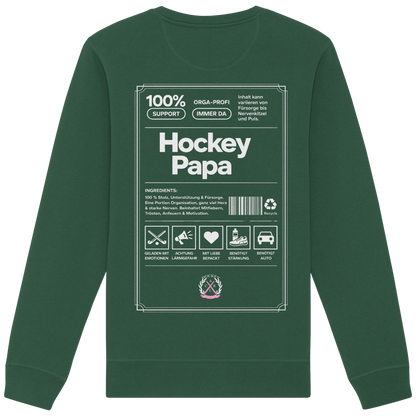 Hockey Papa - Organic Basic Unisex Sweatshirt - Hockeycarl
