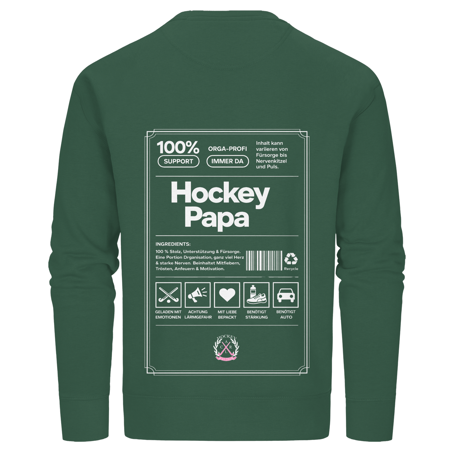 Hockey Papa - Organic Basic Unisex Sweatshirt - Hockeycarl