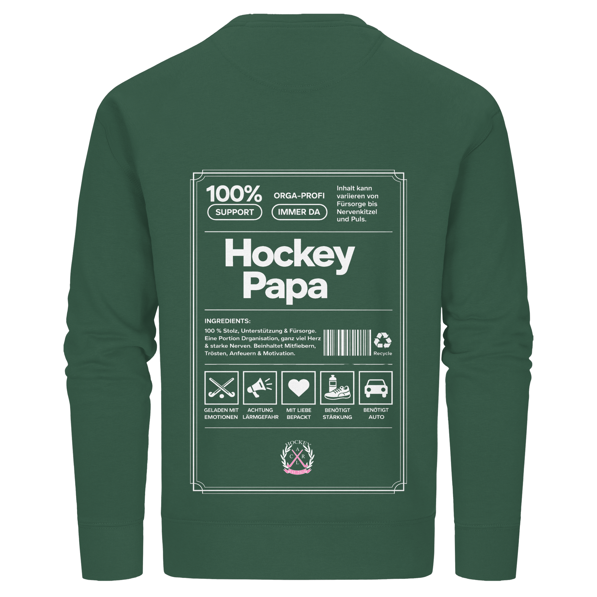 Hockey Papa - Organic Basic Unisex Sweatshirt - Hockeycarl