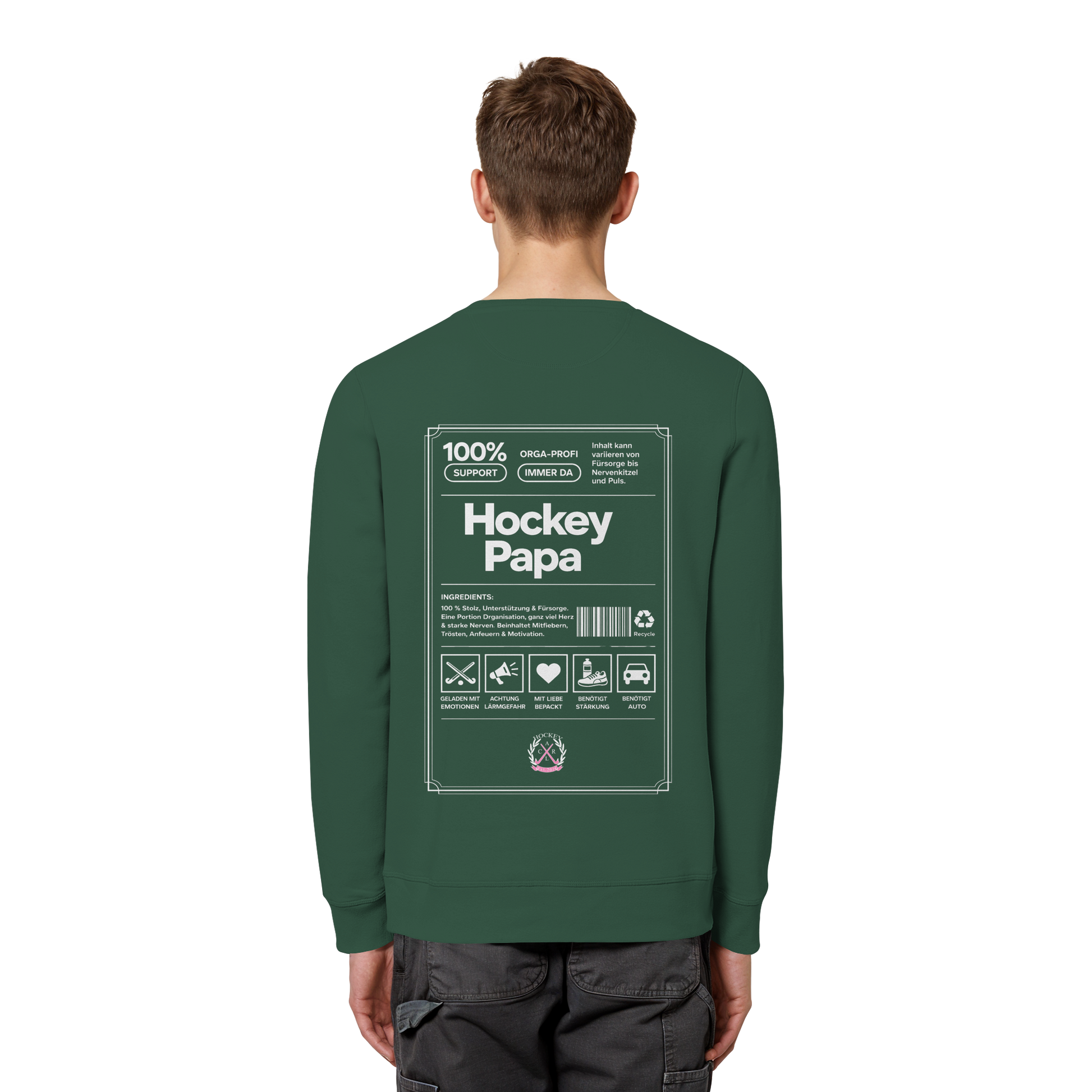 Hockey Papa - Organic Basic Unisex Sweatshirt - Hockeycarl