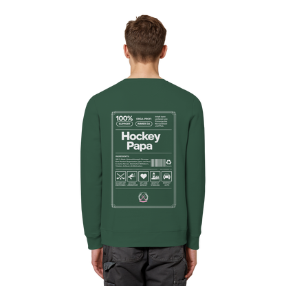 Hockey Papa - Organic Basic Unisex Sweatshirt - Hockeycarl