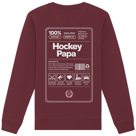 Hockey Papa - Organic Basic Unisex Sweatshirt - Hockeycarl