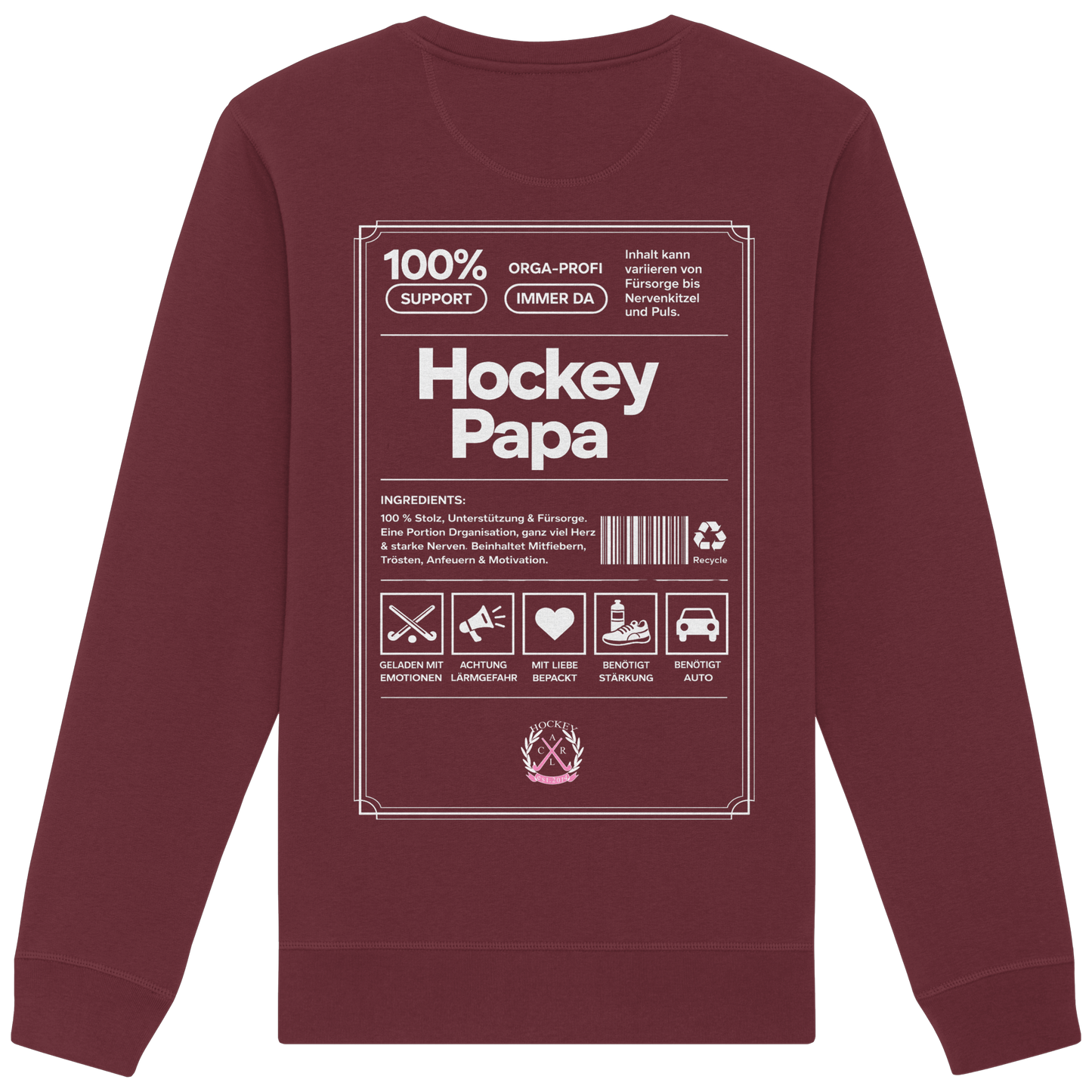 Hockey Papa - Organic Basic Unisex Sweatshirt - Hockeycarl