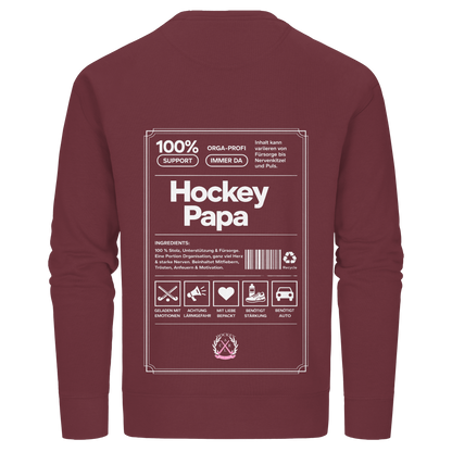 Hockey Papa - Organic Basic Unisex Sweatshirt - Hockeycarl