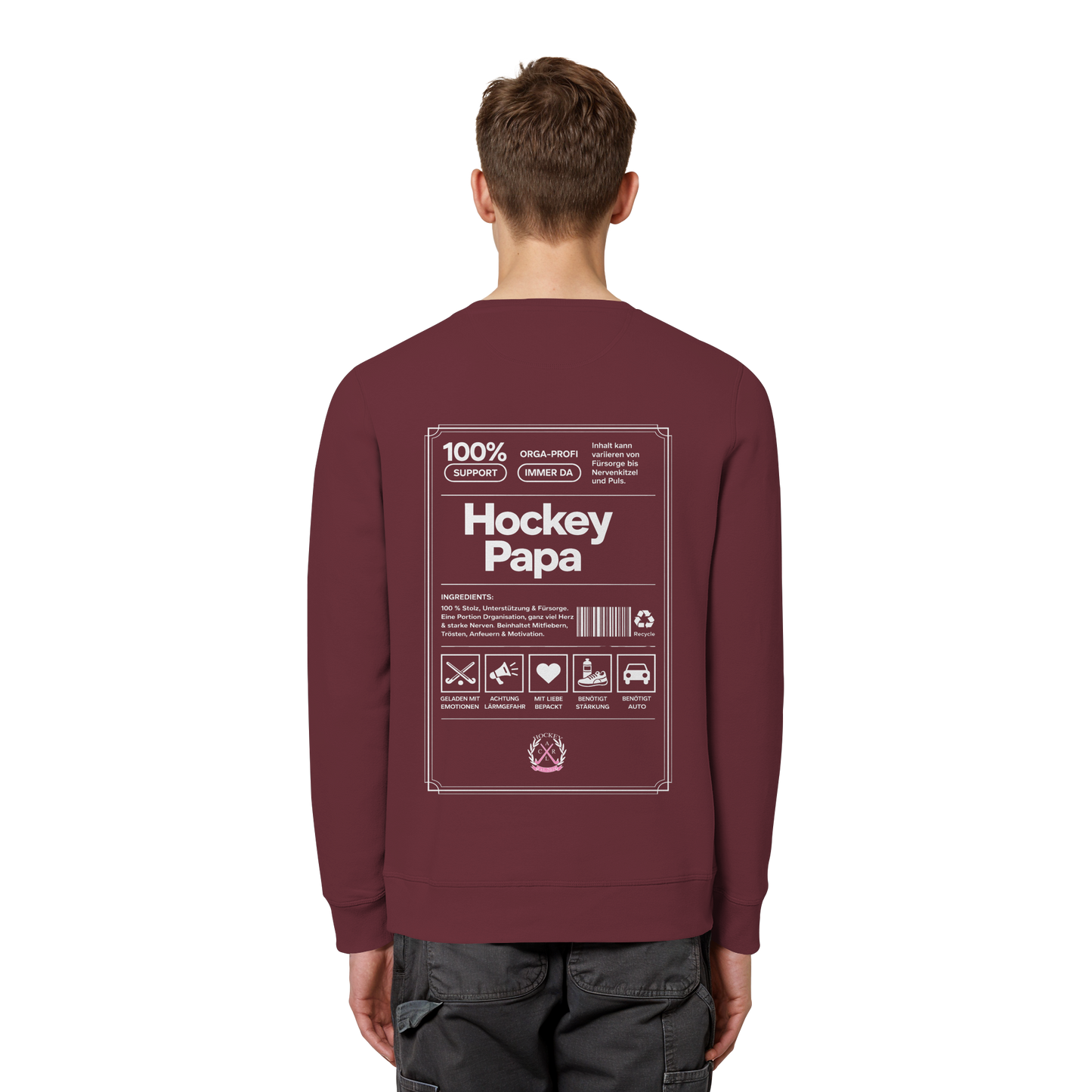 Hockey Papa - Organic Basic Unisex Sweatshirt - Hockeycarl