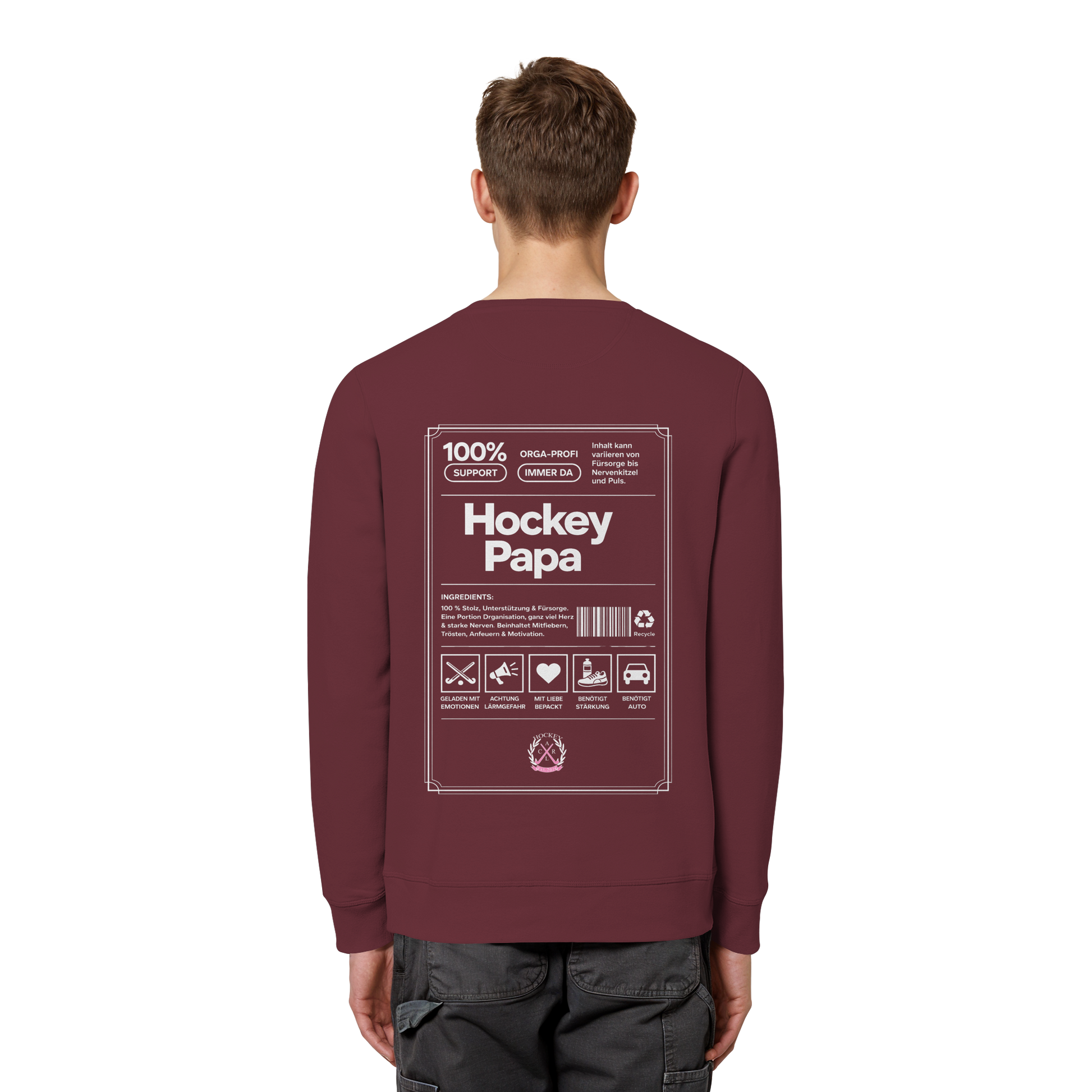 Hockey Papa - Organic Basic Unisex Sweatshirt - Hockeycarl