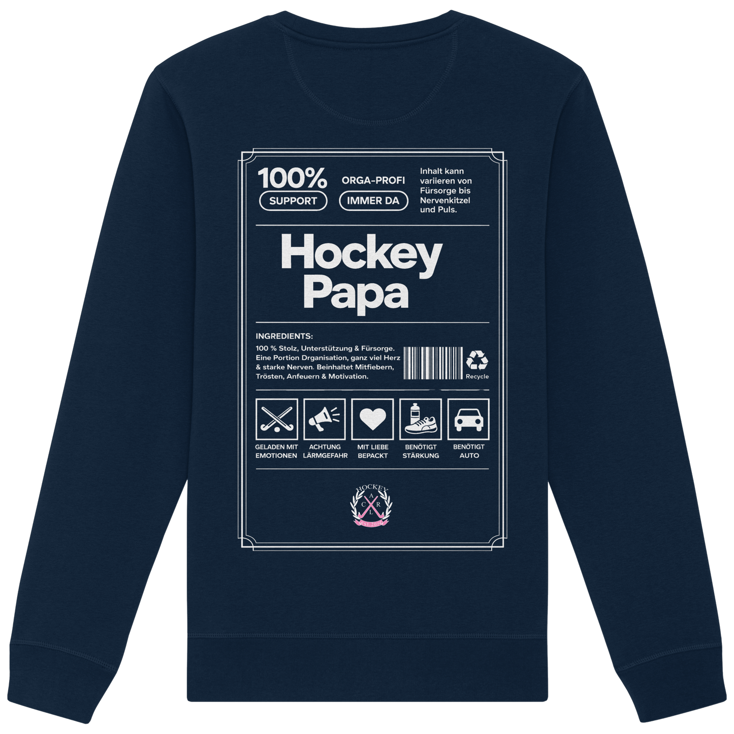 Hockey Papa - Organic Basic Unisex Sweatshirt - Hockeycarl