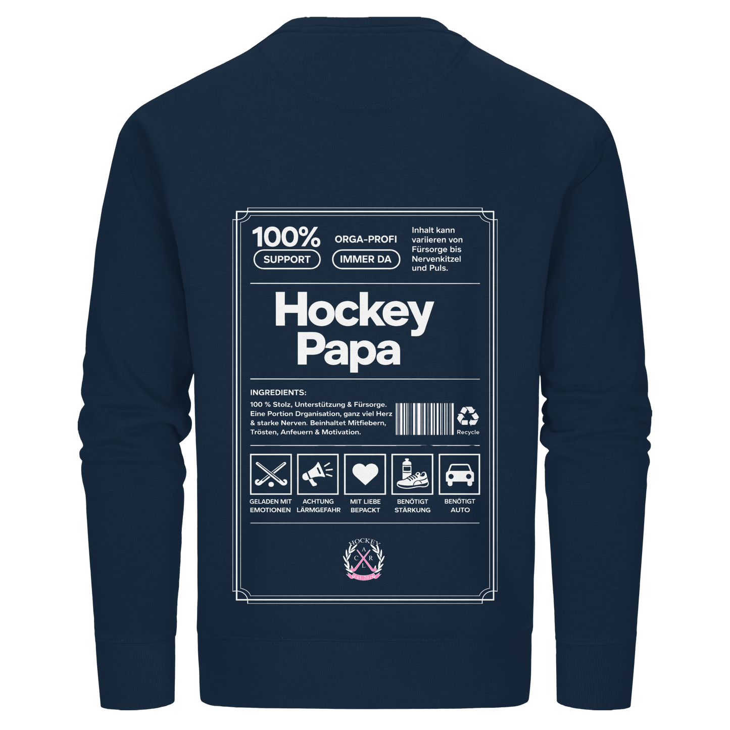 Hockey Papa - Organic Basic Unisex Sweatshirt - Hockeycarl
