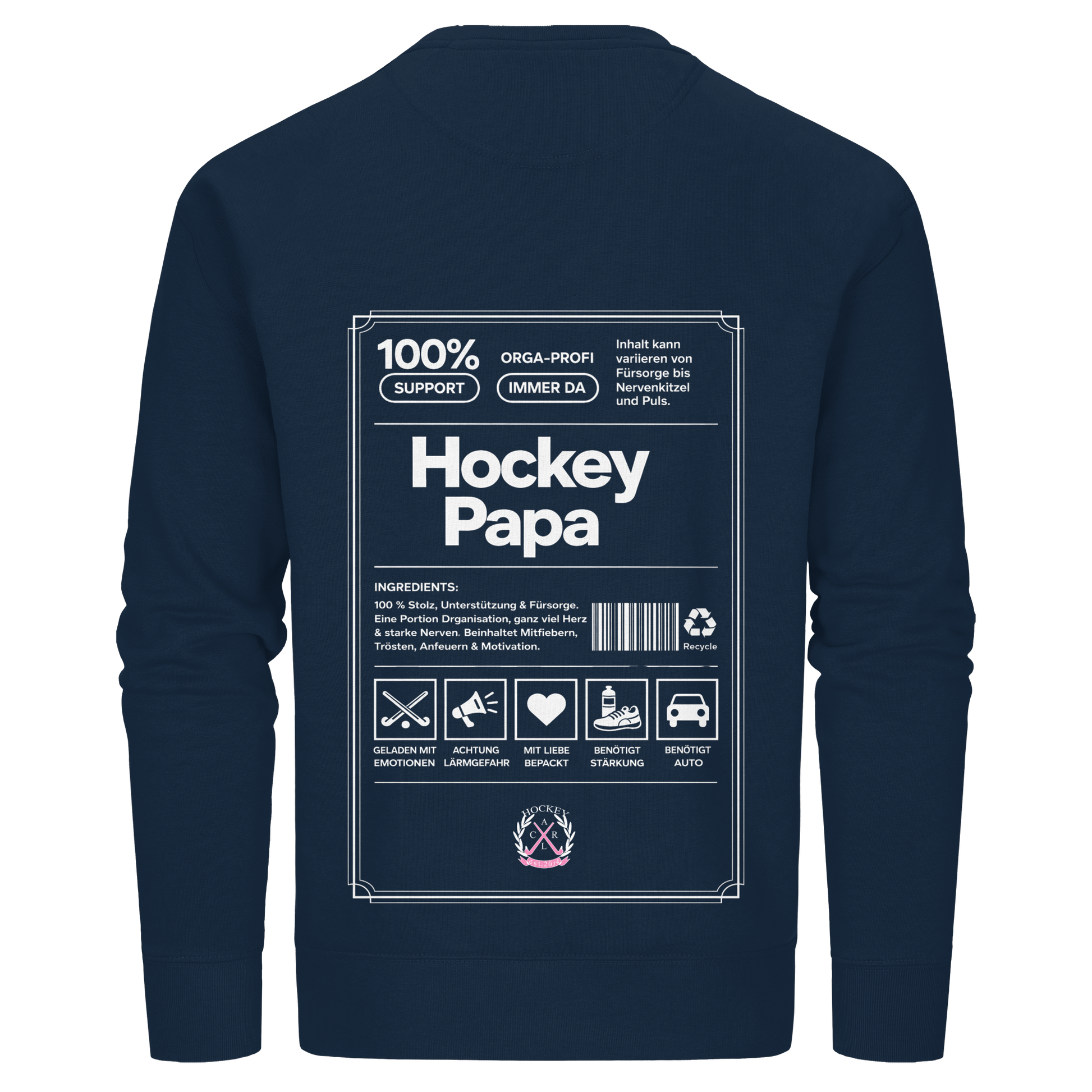 Hockey Papa - Organic Basic Unisex Sweatshirt - Hockeycarl