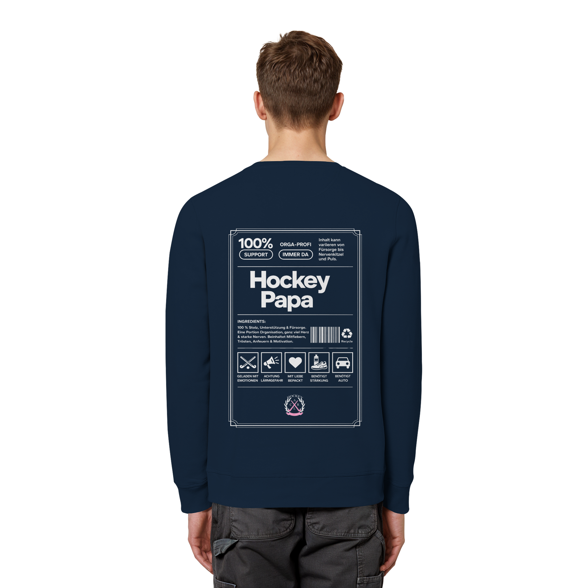 Hockey Papa - Organic Basic Unisex Sweatshirt - Hockeycarl