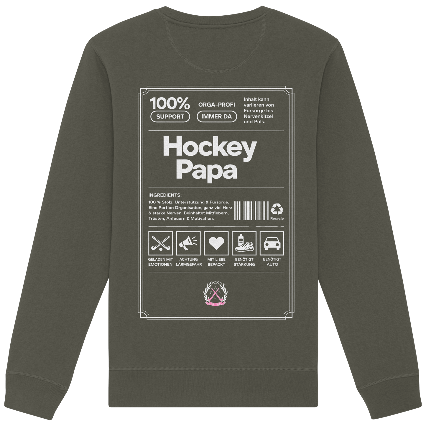 Hockey Papa - Organic Basic Unisex Sweatshirt - Hockeycarl