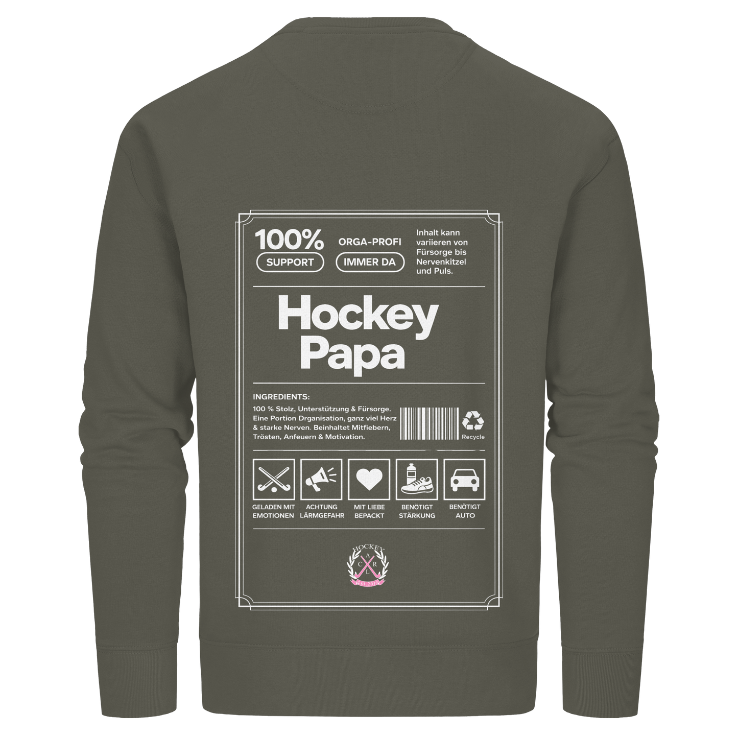 Hockey Papa - Organic Basic Unisex Sweatshirt - Hockeycarl