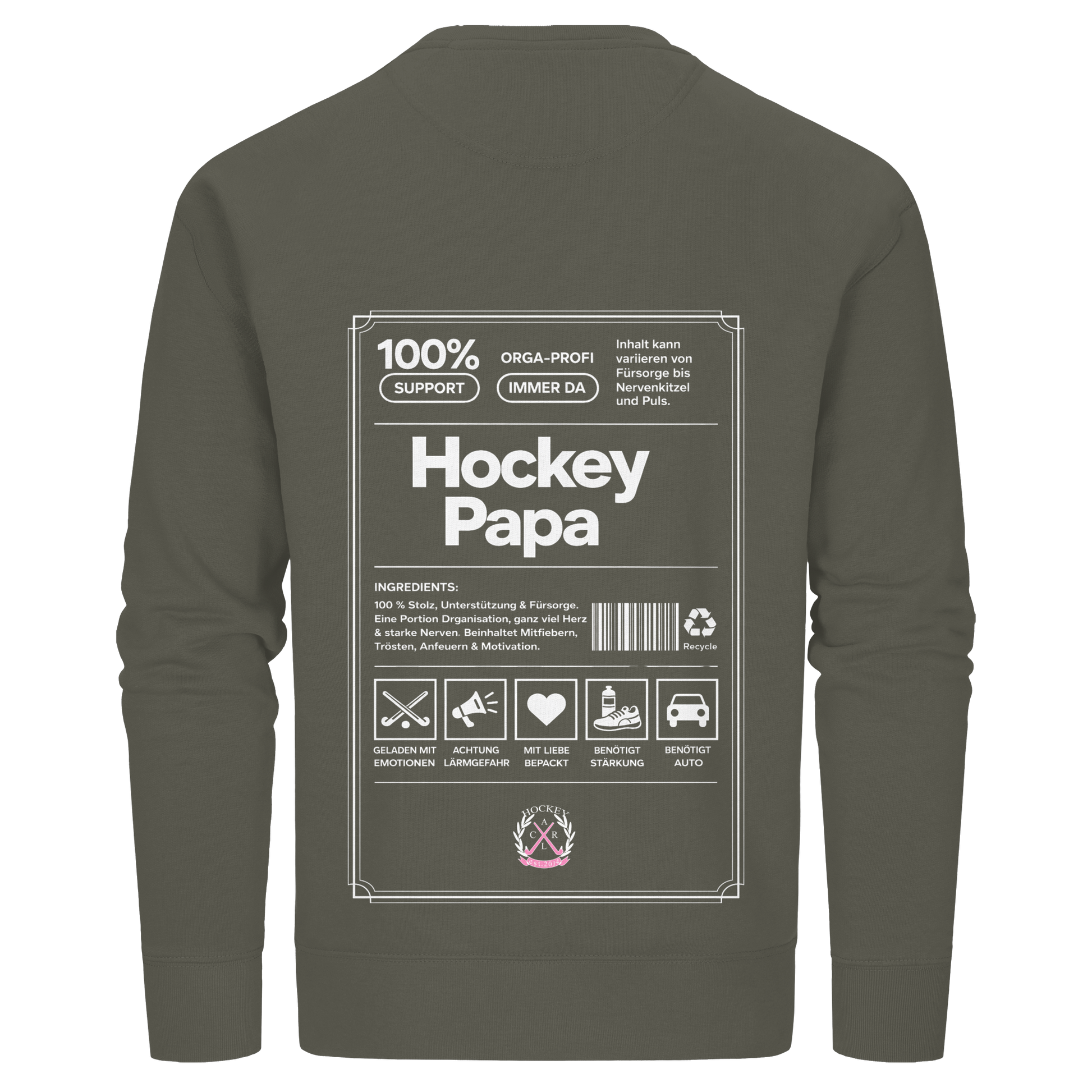 Hockey Papa - Organic Basic Unisex Sweatshirt - Hockeycarl