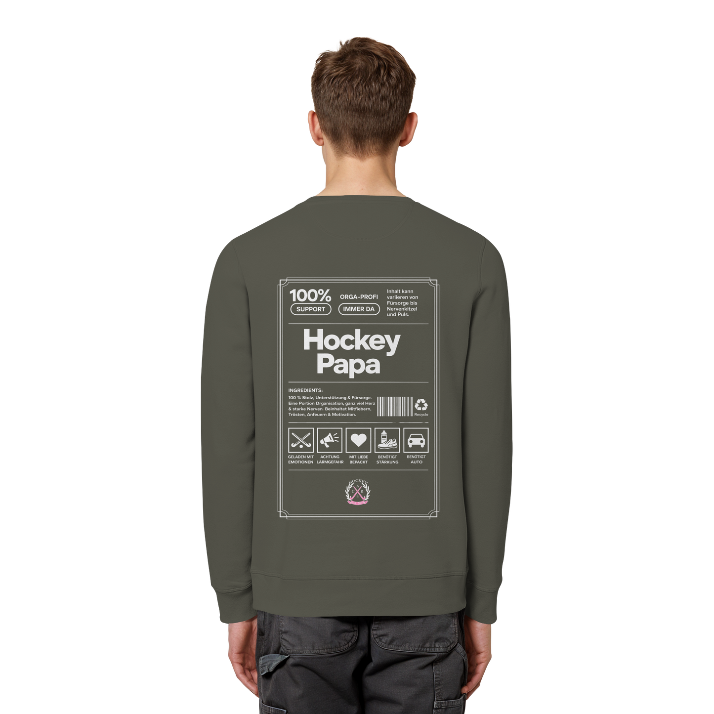Hockey Papa - Organic Basic Unisex Sweatshirt - Hockeycarl