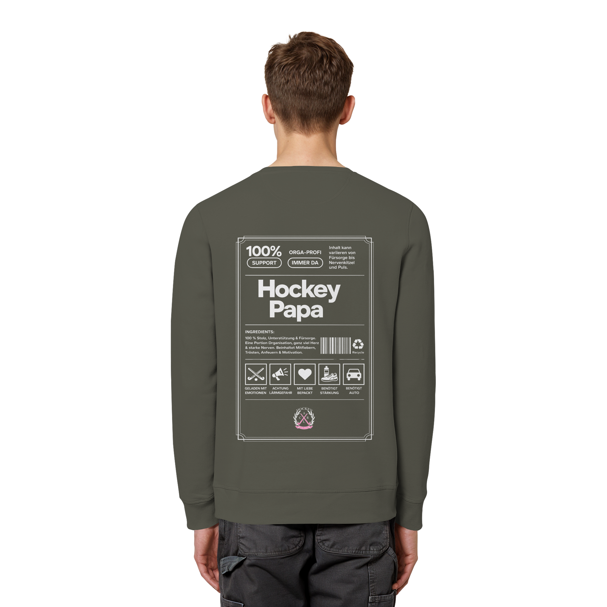 Hockey Papa - Organic Basic Unisex Sweatshirt - Hockeycarl