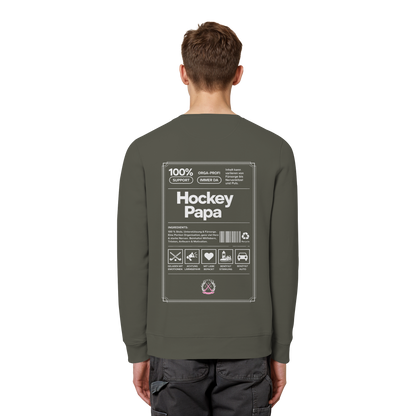 Hockey Papa - Organic Basic Unisex Sweatshirt - Hockeycarl