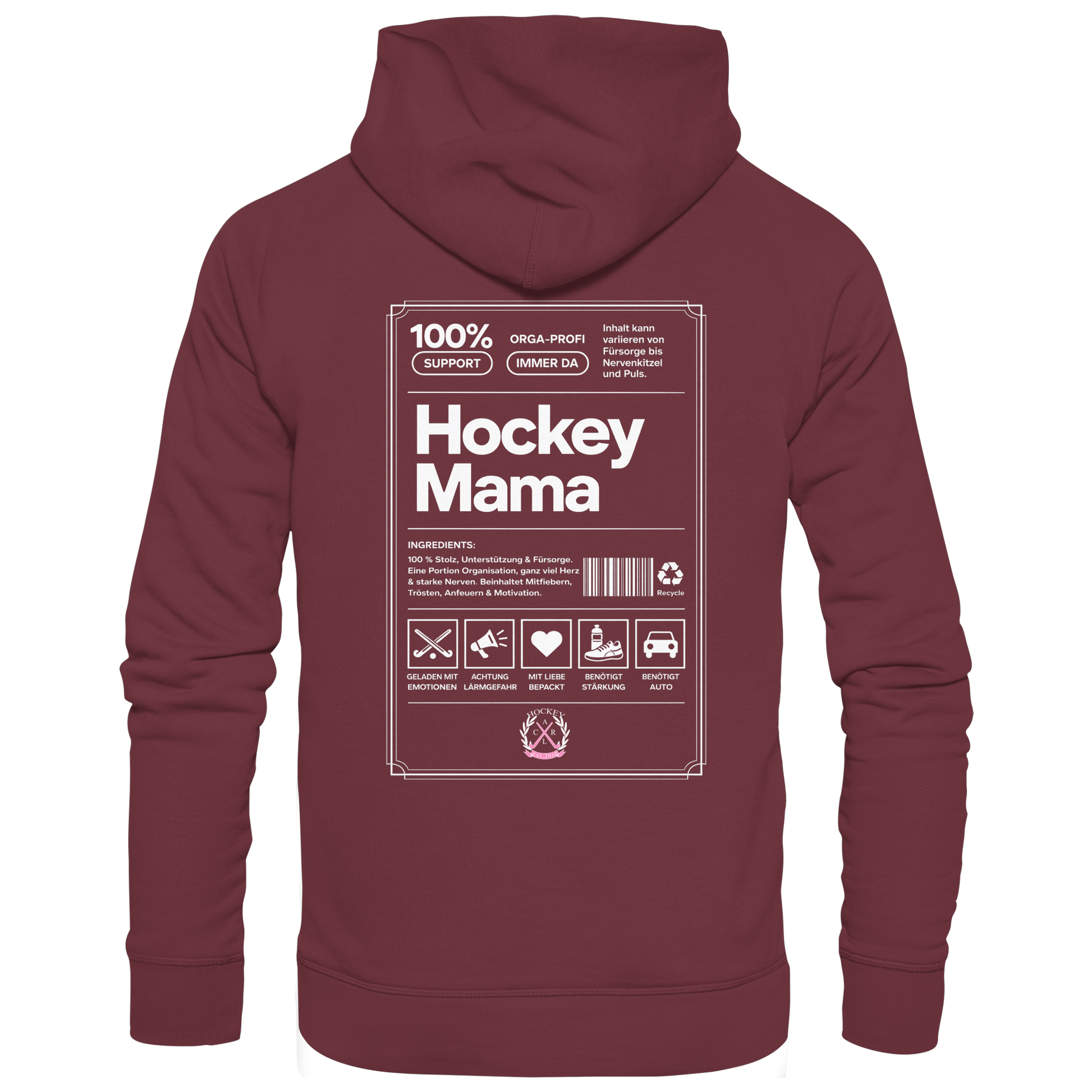 Hockey Mama  - Organic Hoodie - Hockeycarl