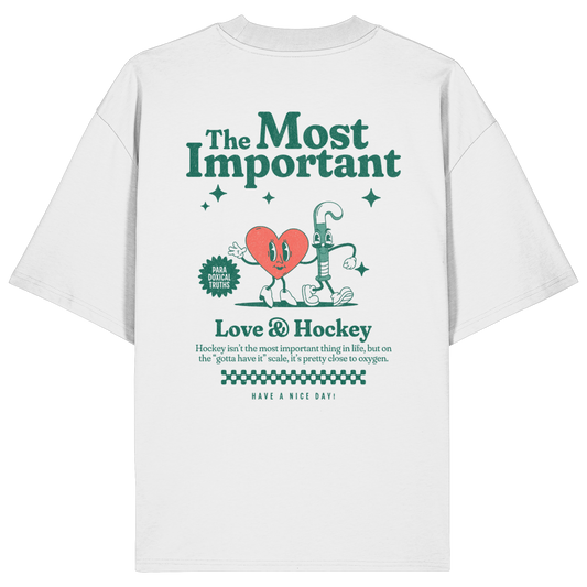 Love AND HOCKEY - Organic Oversize Shirt - Hockeycarl