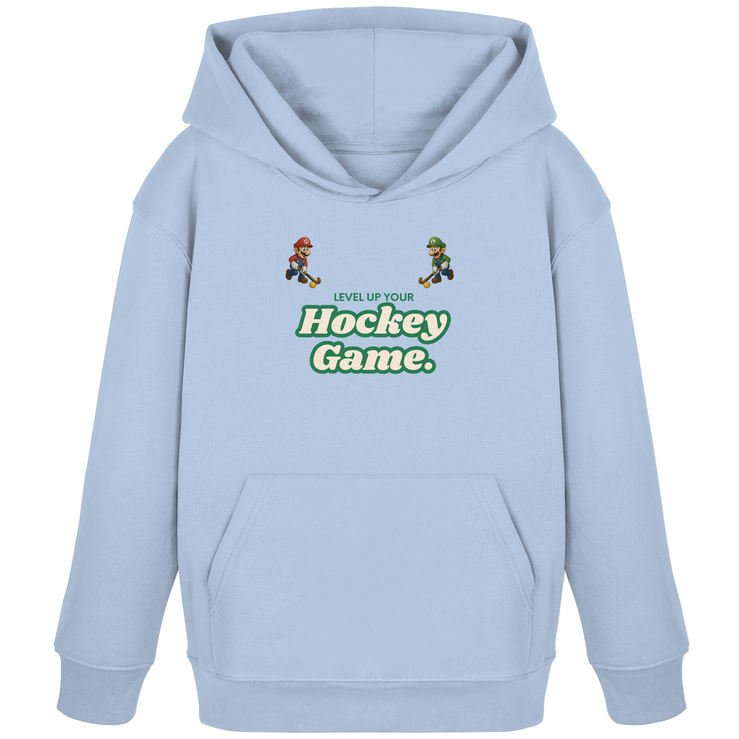 LEVEL UP YOUR HOCKEY GAME - Kids Organic Hoodie - Hockeycarl