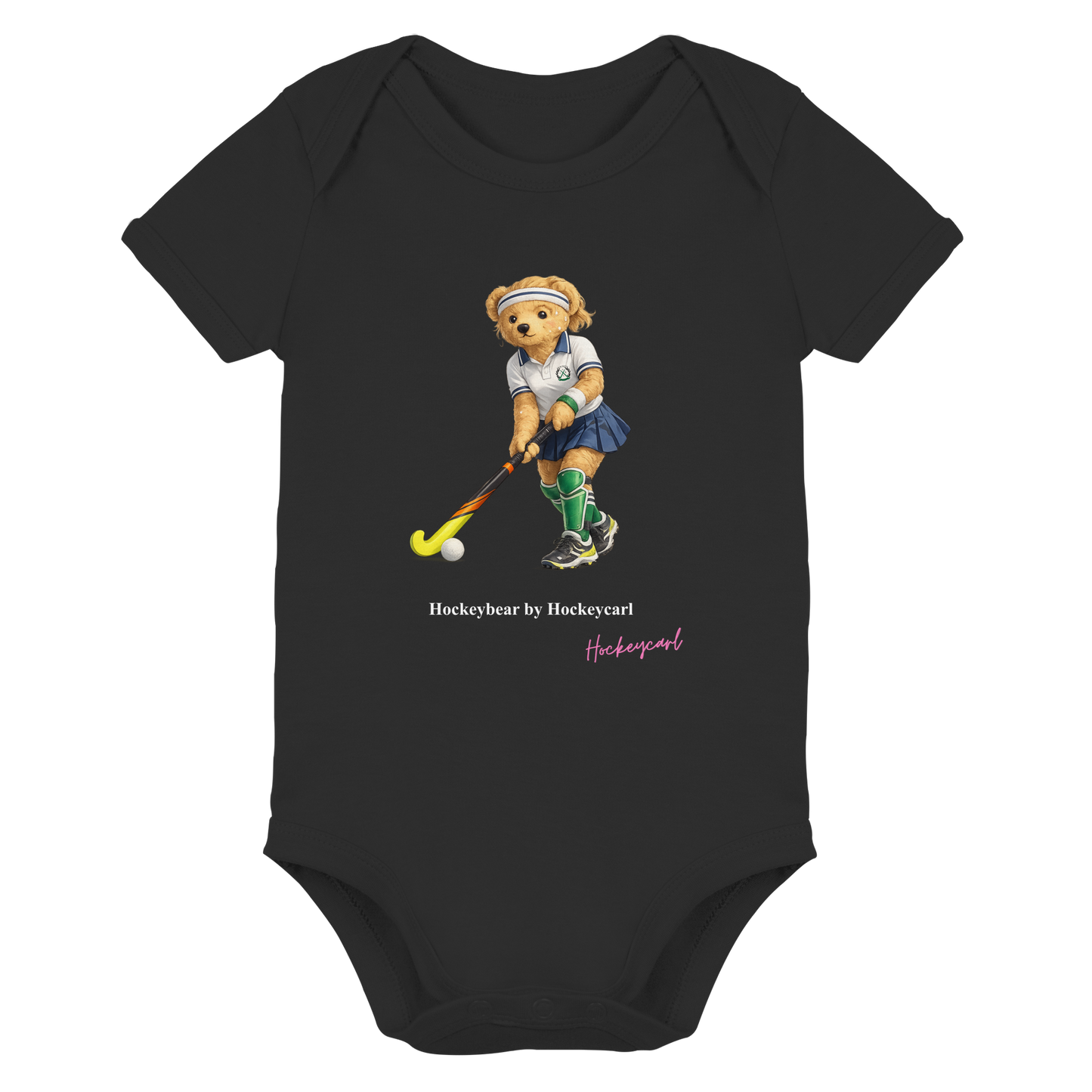 Hockeybear  - Organic Baby Bodysuit - Hockeycarl