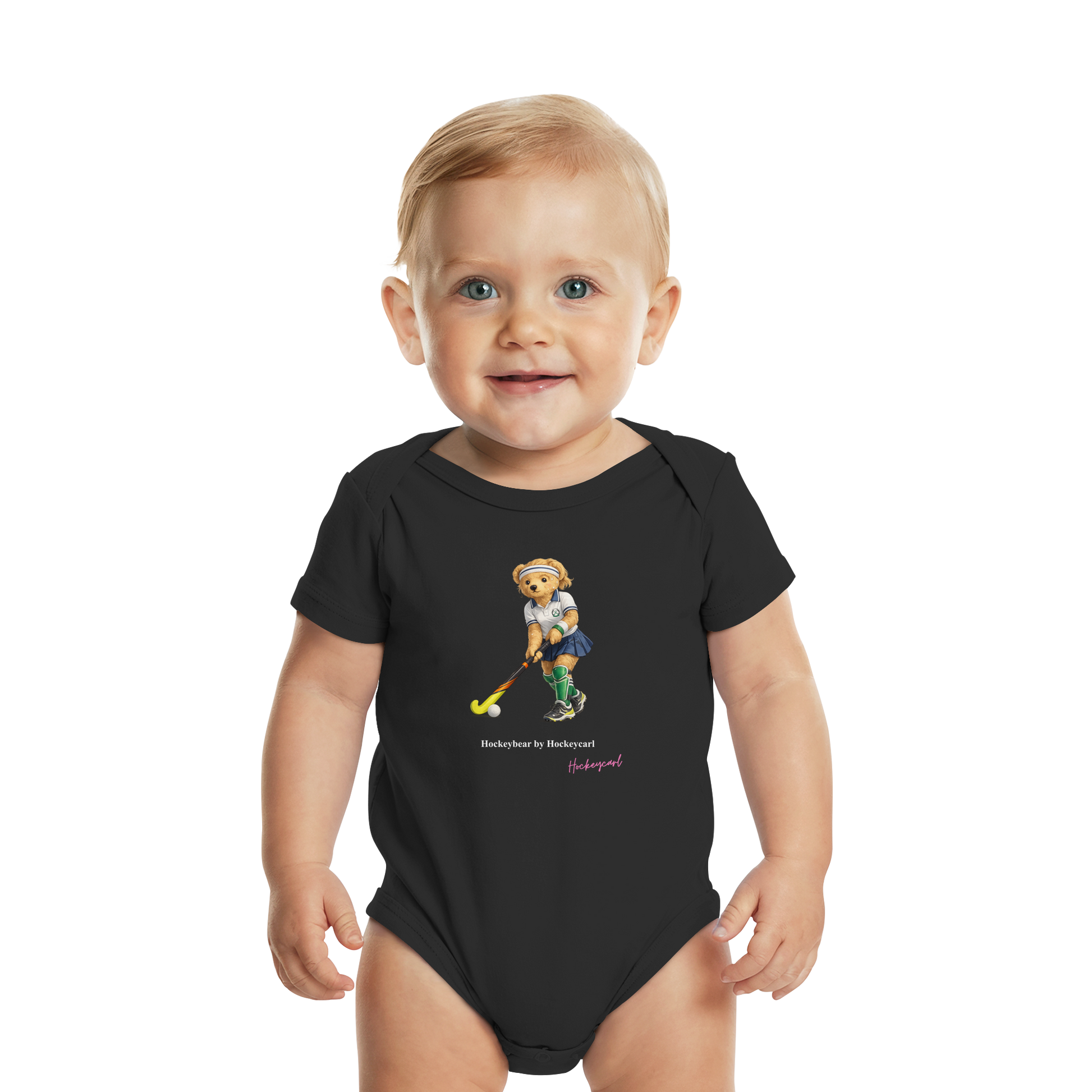 Hockeybear  - Organic Baby Bodysuit - Hockeycarl