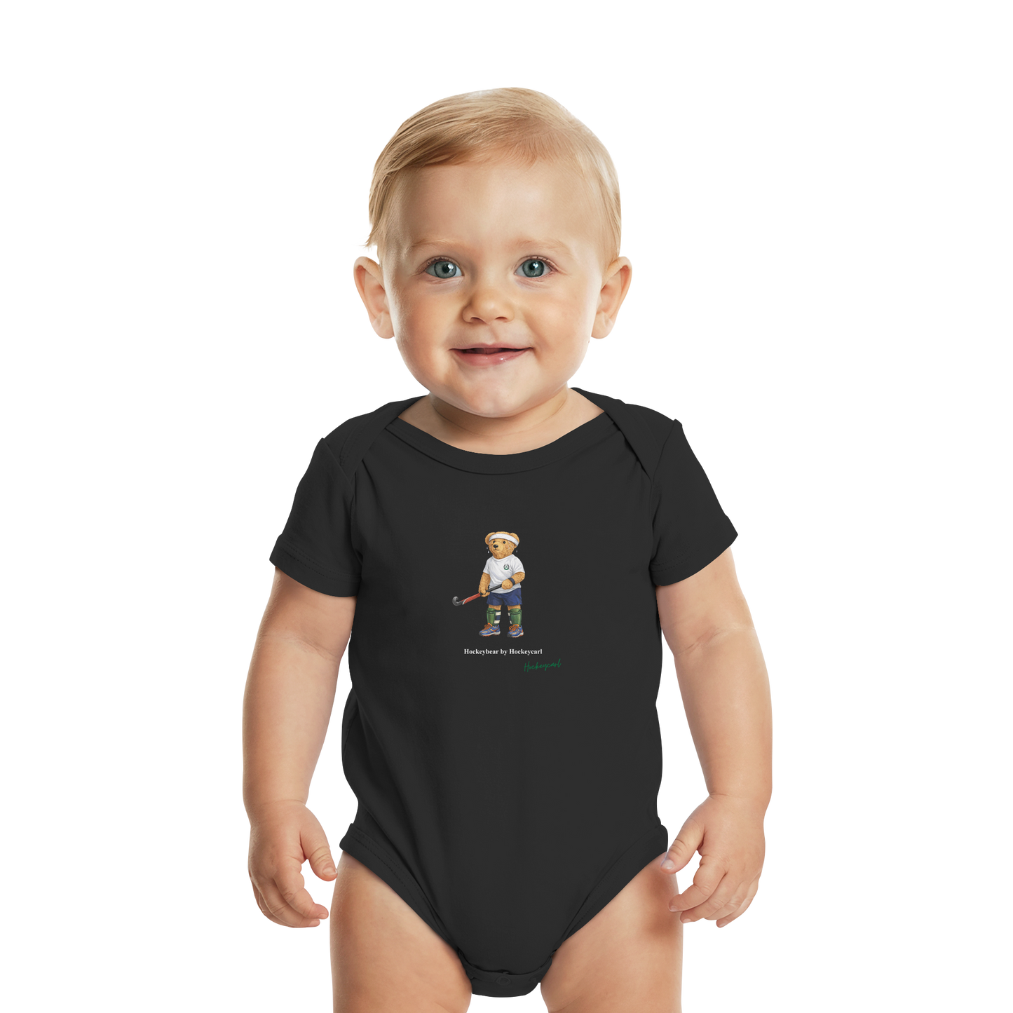 Hockeybear  - Organic Baby Bodysuit - Hockeycarl