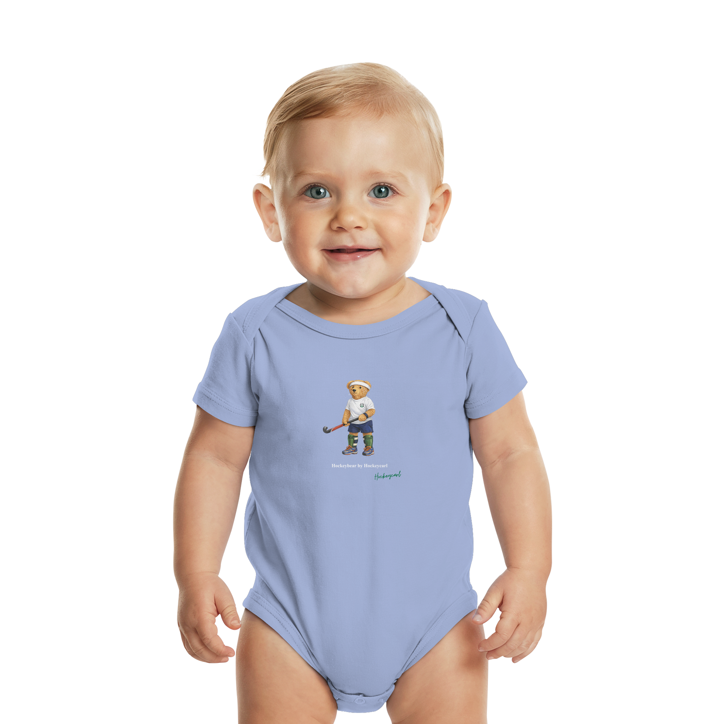 Hockeybear  - Organic Baby Bodysuit - Hockeycarl