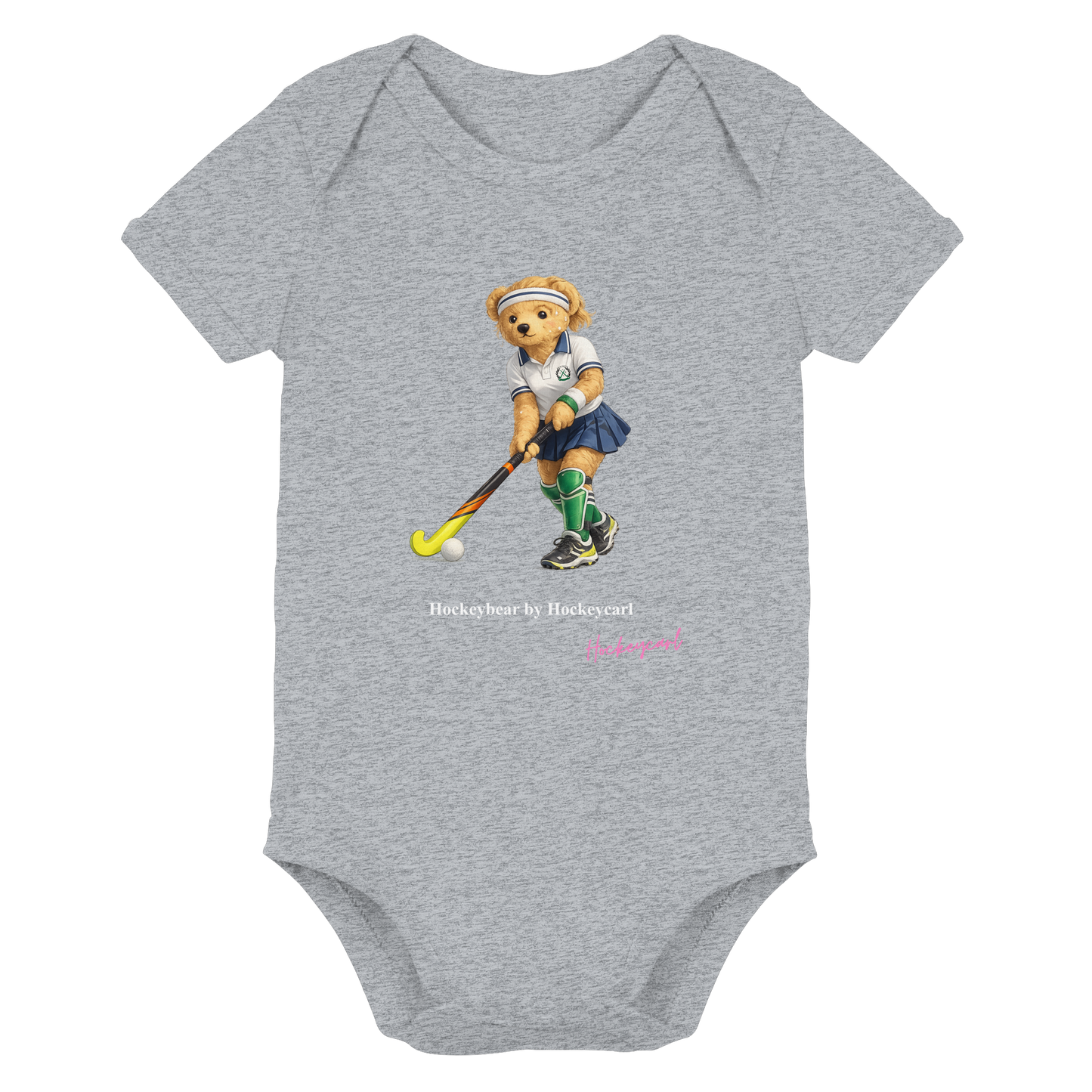 Hockeybear  - Organic Baby Bodysuit - Hockeycarl