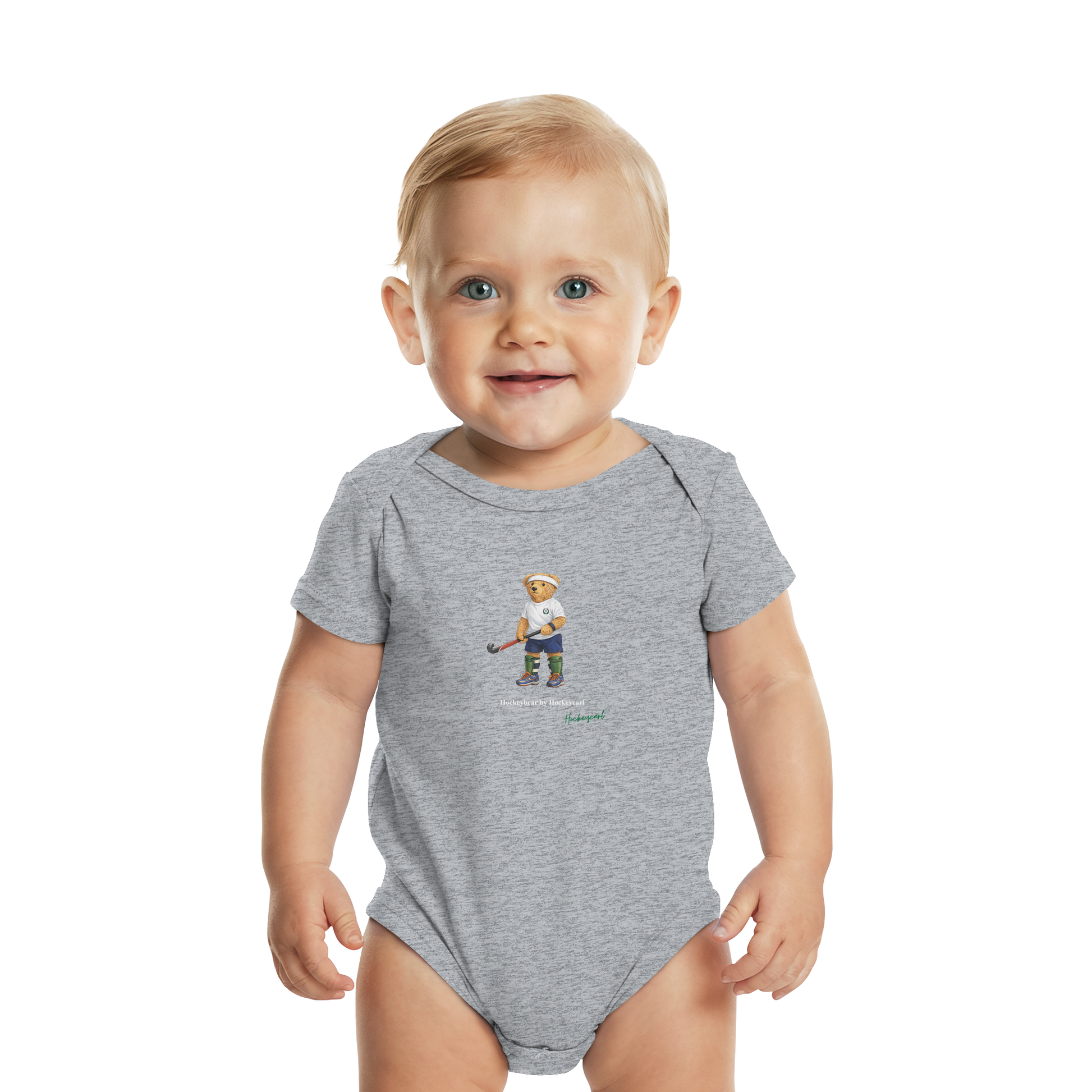 Hockeybear  - Organic Baby Bodysuit - Hockeycarl