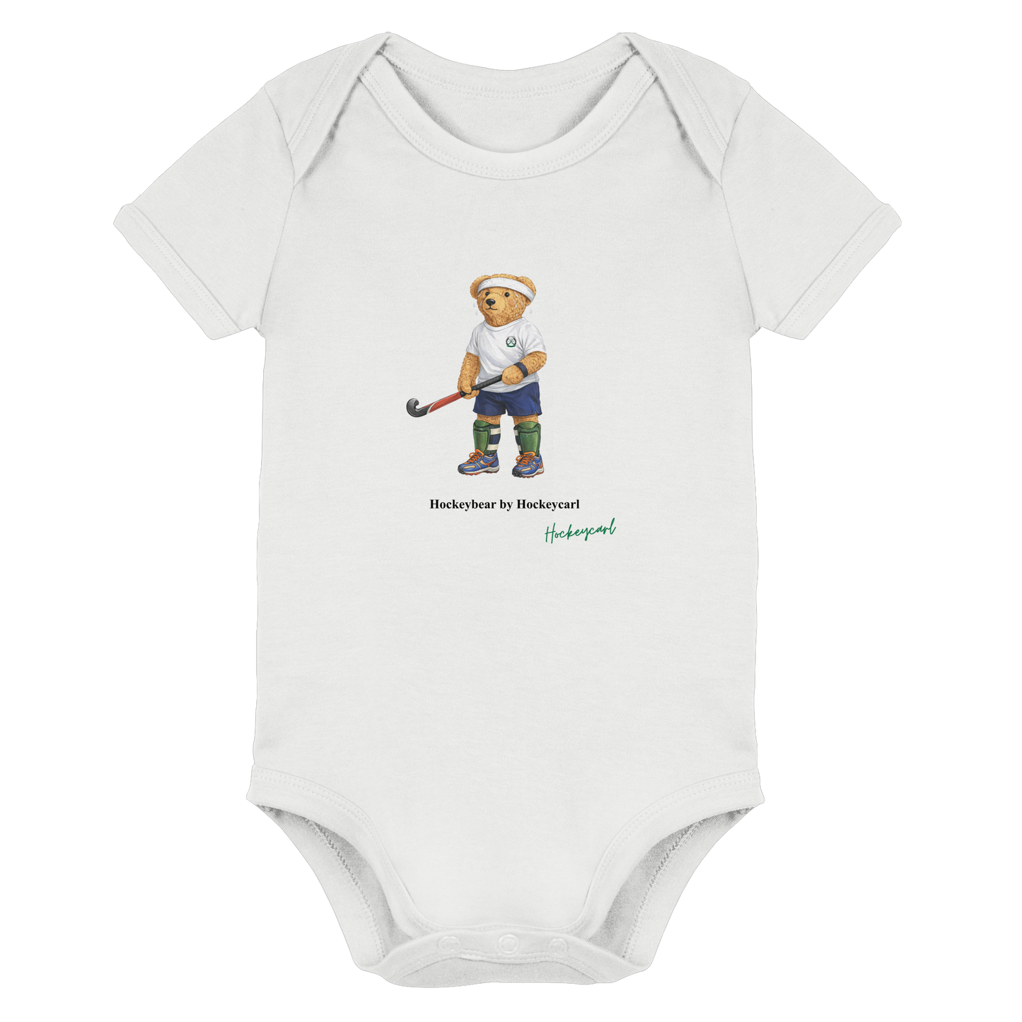 Hockeybear  - Organic Baby Bodysuit - Hockeycarl