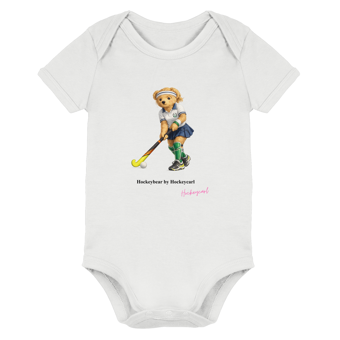 Hockeybear  - Organic Baby Bodysuit - Hockeycarl