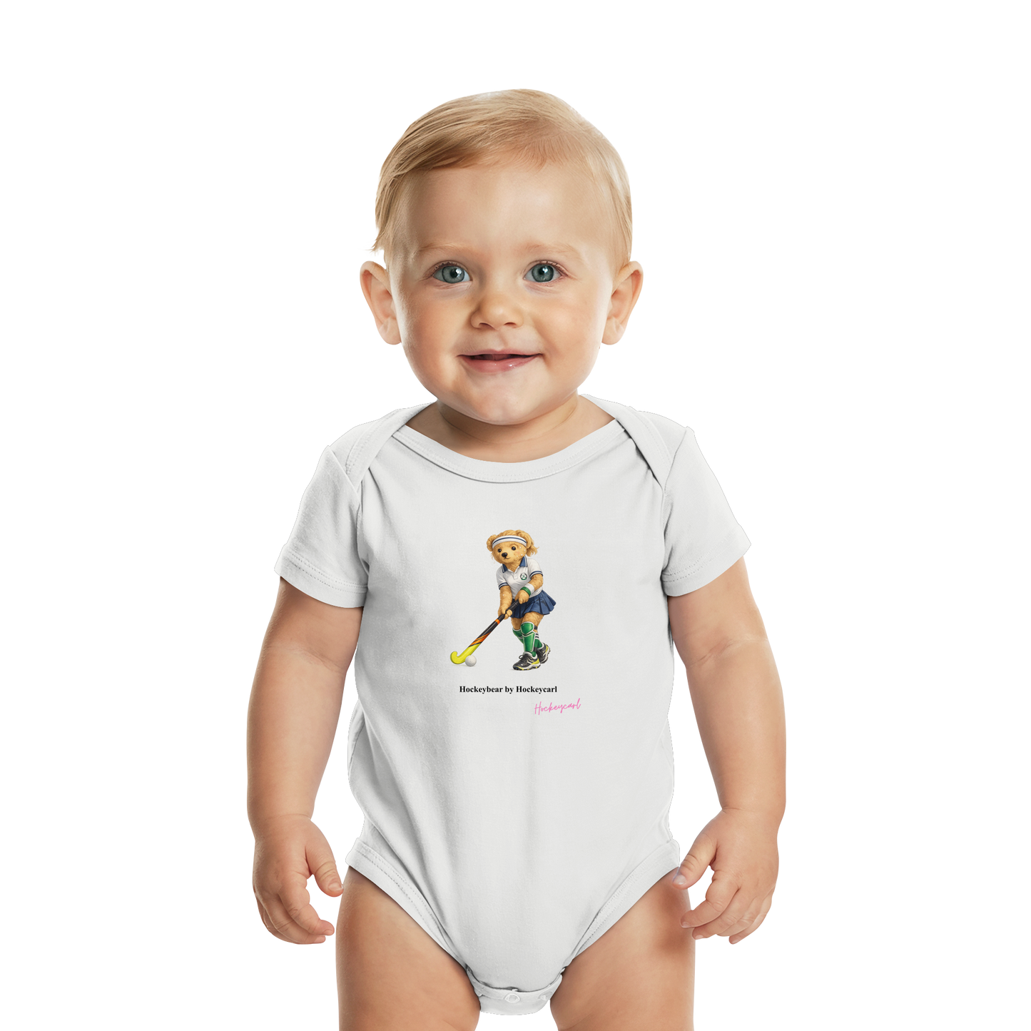 Hockeybear  - Organic Baby Bodysuit - Hockeycarl