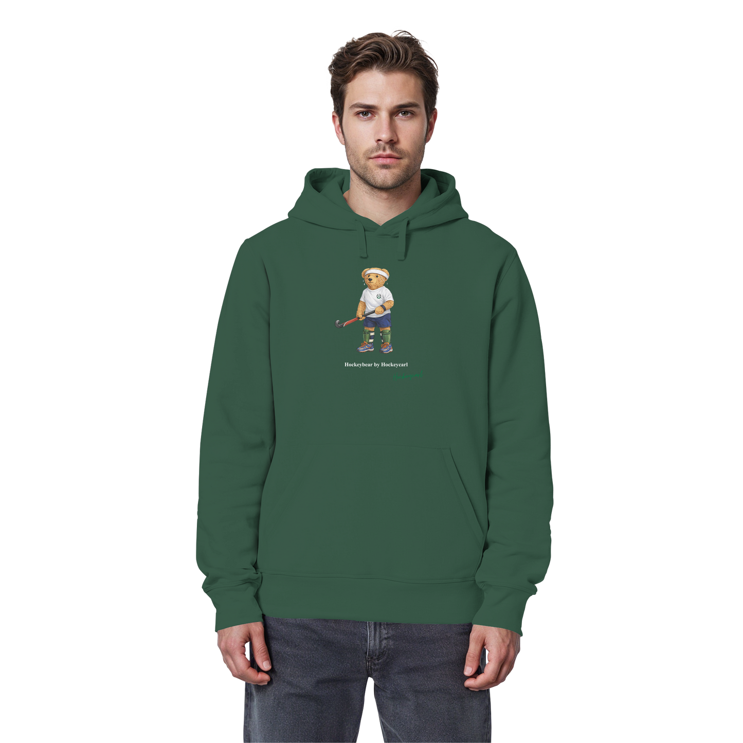 Hockeybear  - Organic Basic Hoodie - Hockeycarl