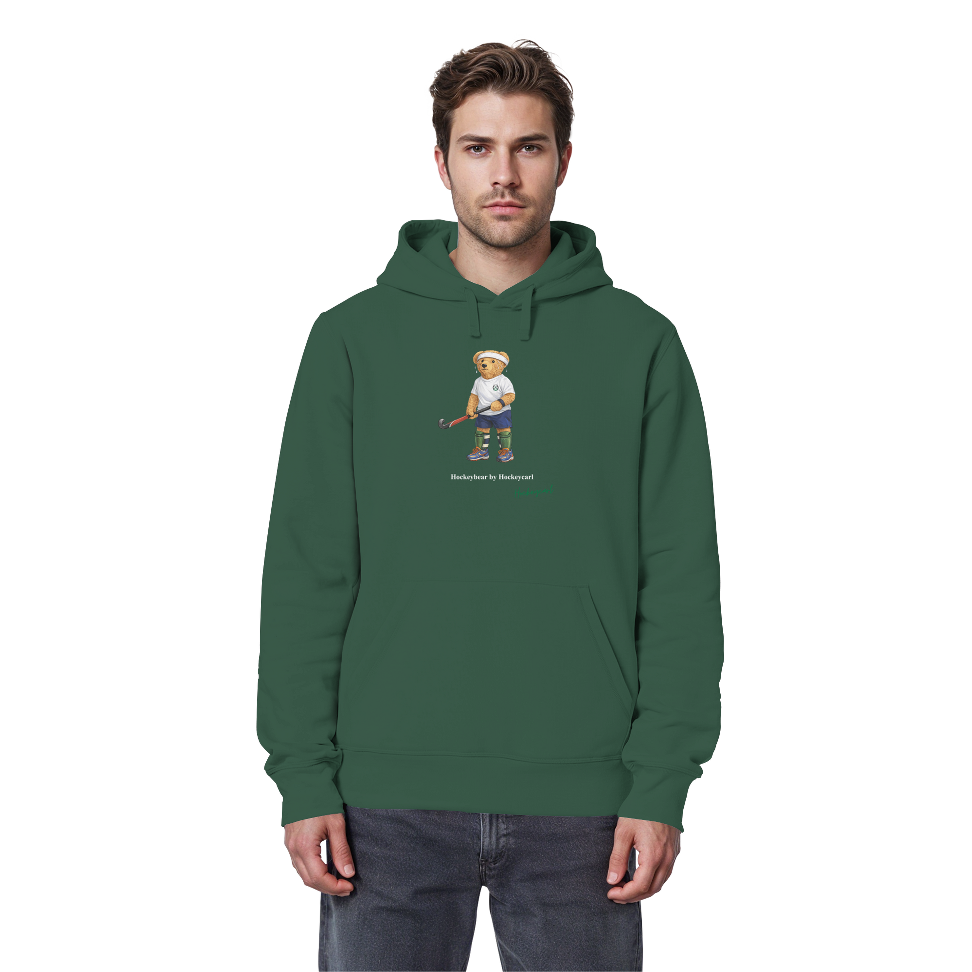 Hockeybear  - Organic Basic Hoodie - Hockeycarl
