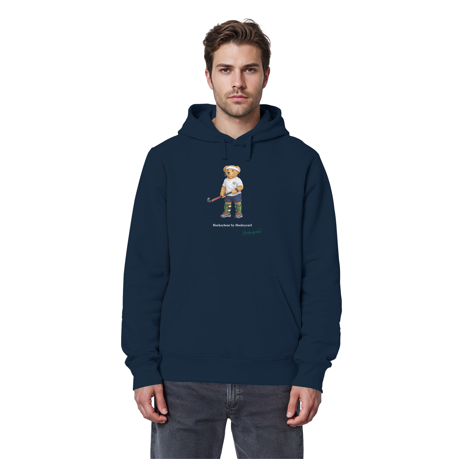 Hockeybear  - Organic Basic Hoodie - Hockeycarl