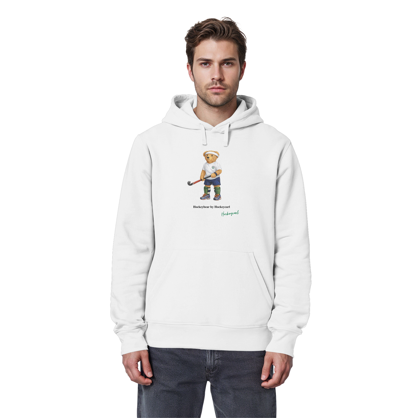 Hockeybear  - Organic Basic Hoodie - Hockeycarl