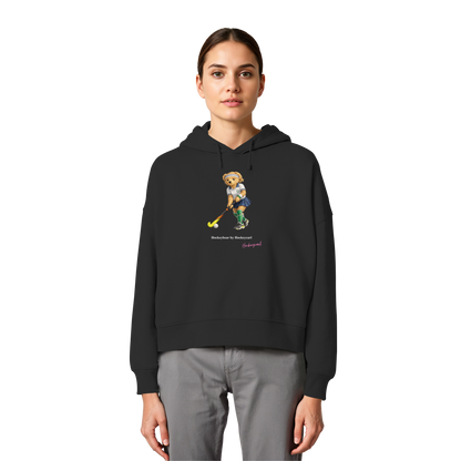 Hockeybear  - Womens Organic Boxcut Hoodie - Hockeycarl