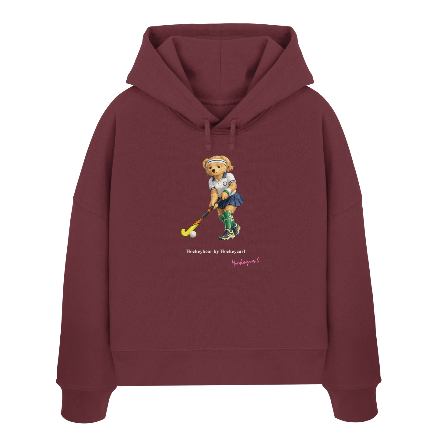 Hockeybear  - Womens Organic Boxcut Hoodie - Hockeycarl