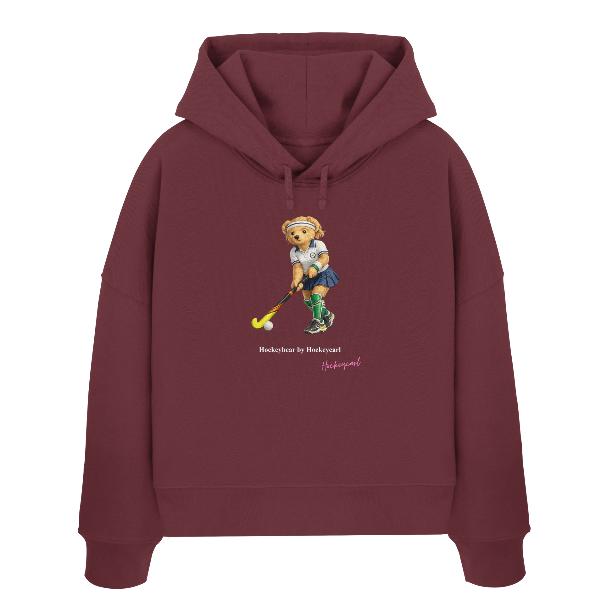 Hockeybear  - Womens Organic Boxcut Hoodie - Hockeycarl