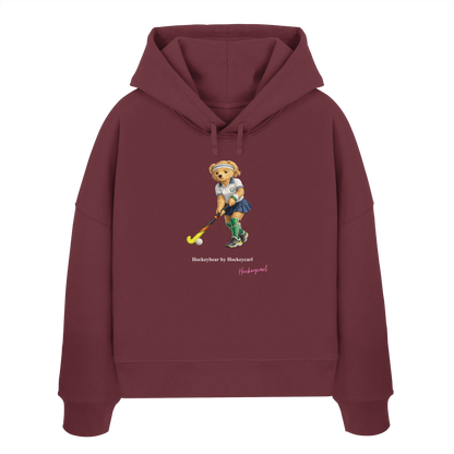 Hockeybear  - Womens Organic Boxcut Hoodie - Hockeycarl