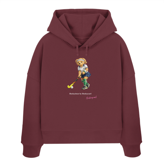 Hockeybear  - Womens Organic Boxcut Hoodie - Hockeycarl