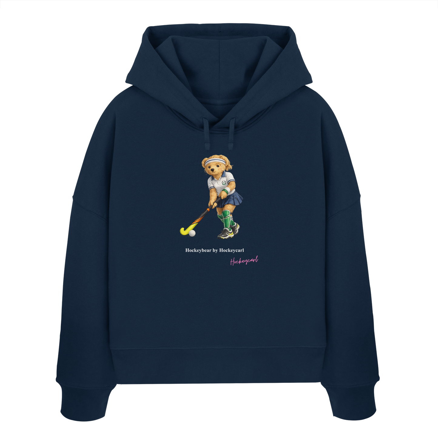 Hockeybear  - Womens Organic Boxcut Hoodie - Hockeycarl