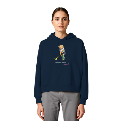 Hockeybear  - Womens Organic Boxcut Hoodie - Hockeycarl
